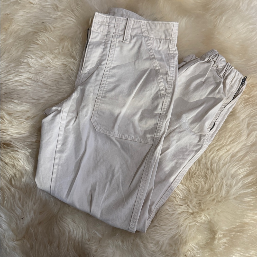Banana Republic White Jogger Cargo Pants